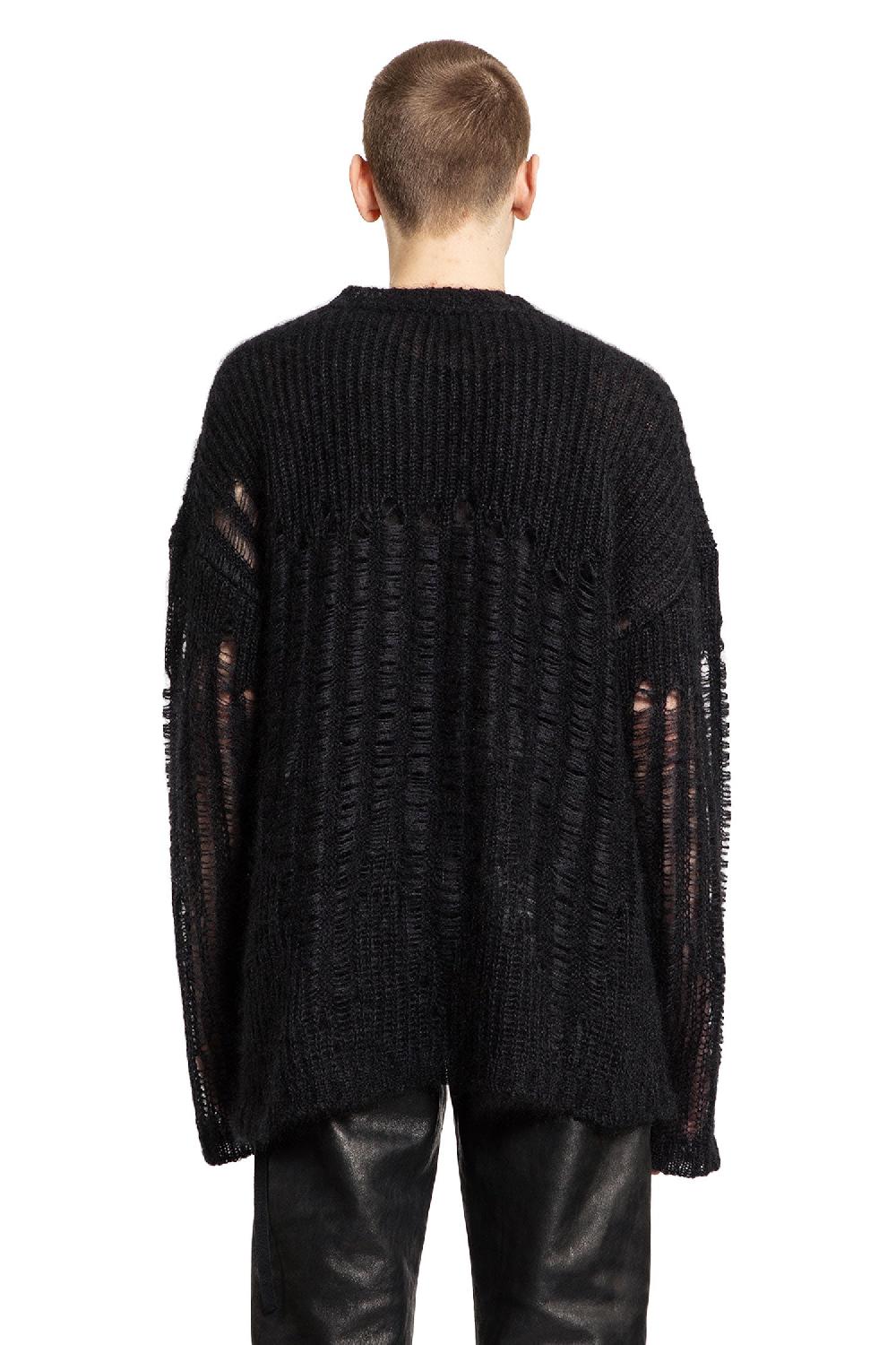 Antonioli ANN DEMEULEMEESTER MAN BLACK KNITWEAR Sostegno trimestrale