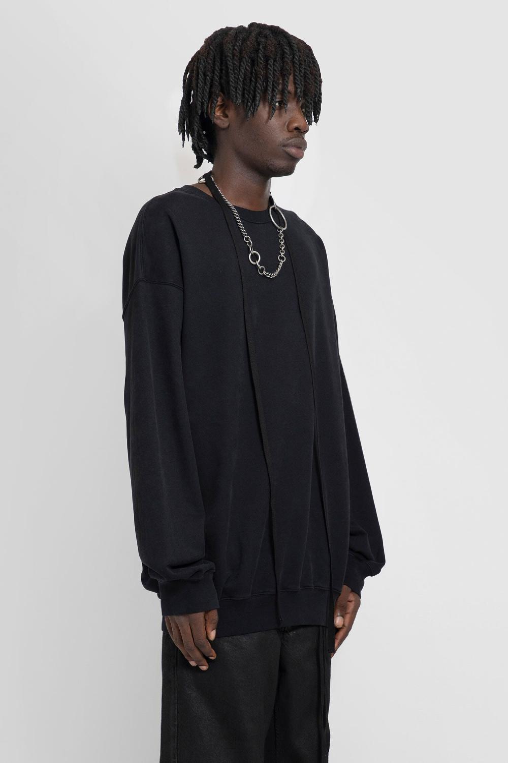 Antonioli ANN DEMEULEMEESTER MAN BLACK SWEATSHIRTS Sconti questo mese