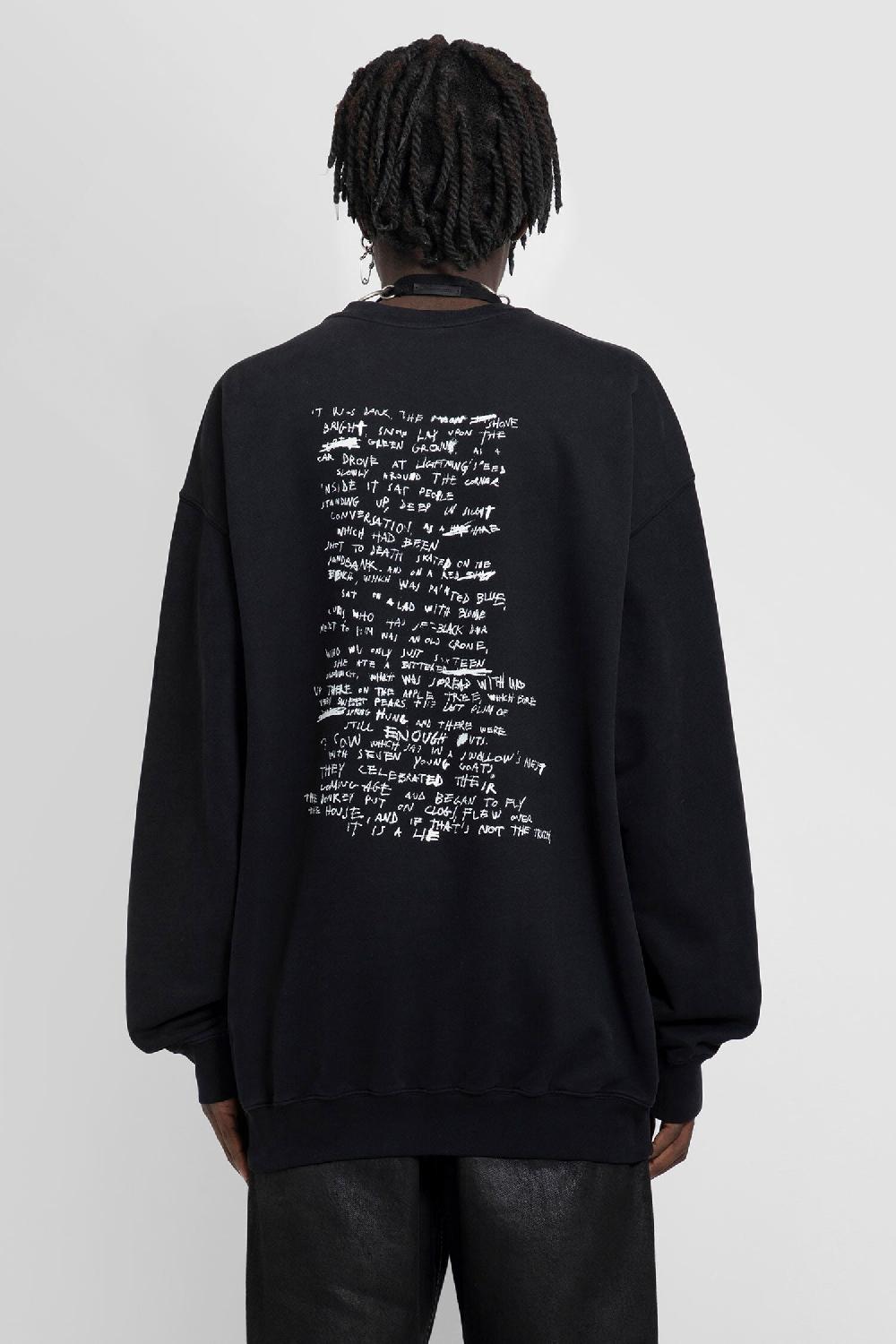 Antonioli ANN DEMEULEMEESTER MAN BLACK SWEATSHIRTS Sconti questo mese