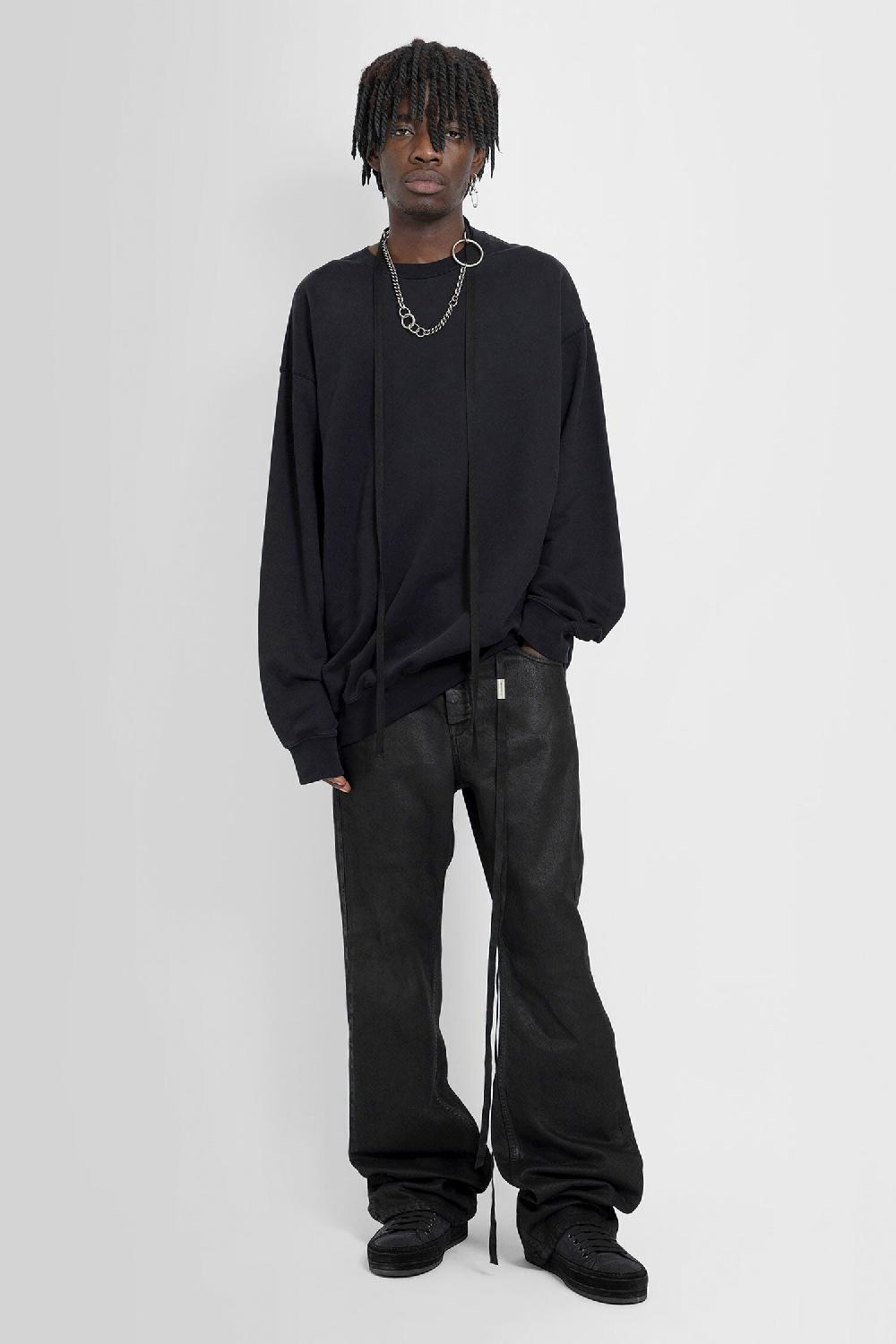 Antonioli ANN DEMEULEMEESTER MAN BLACK SWEATSHIRTS Sconti questo mese