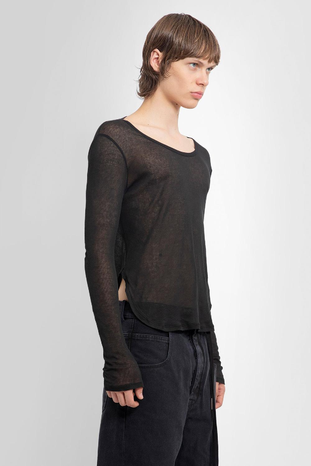 Antonioli ANN DEMEULEMEESTER MAN BLACK T-SHIRTS & TANK TOPS Vendita