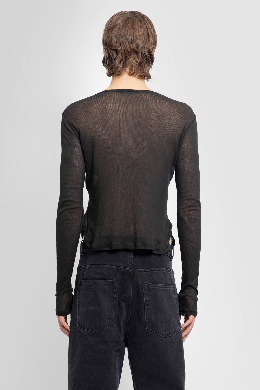 Antonioli ANN DEMEULEMEESTER MAN BLACK T-SHIRTS & TANK TOPS Vendita