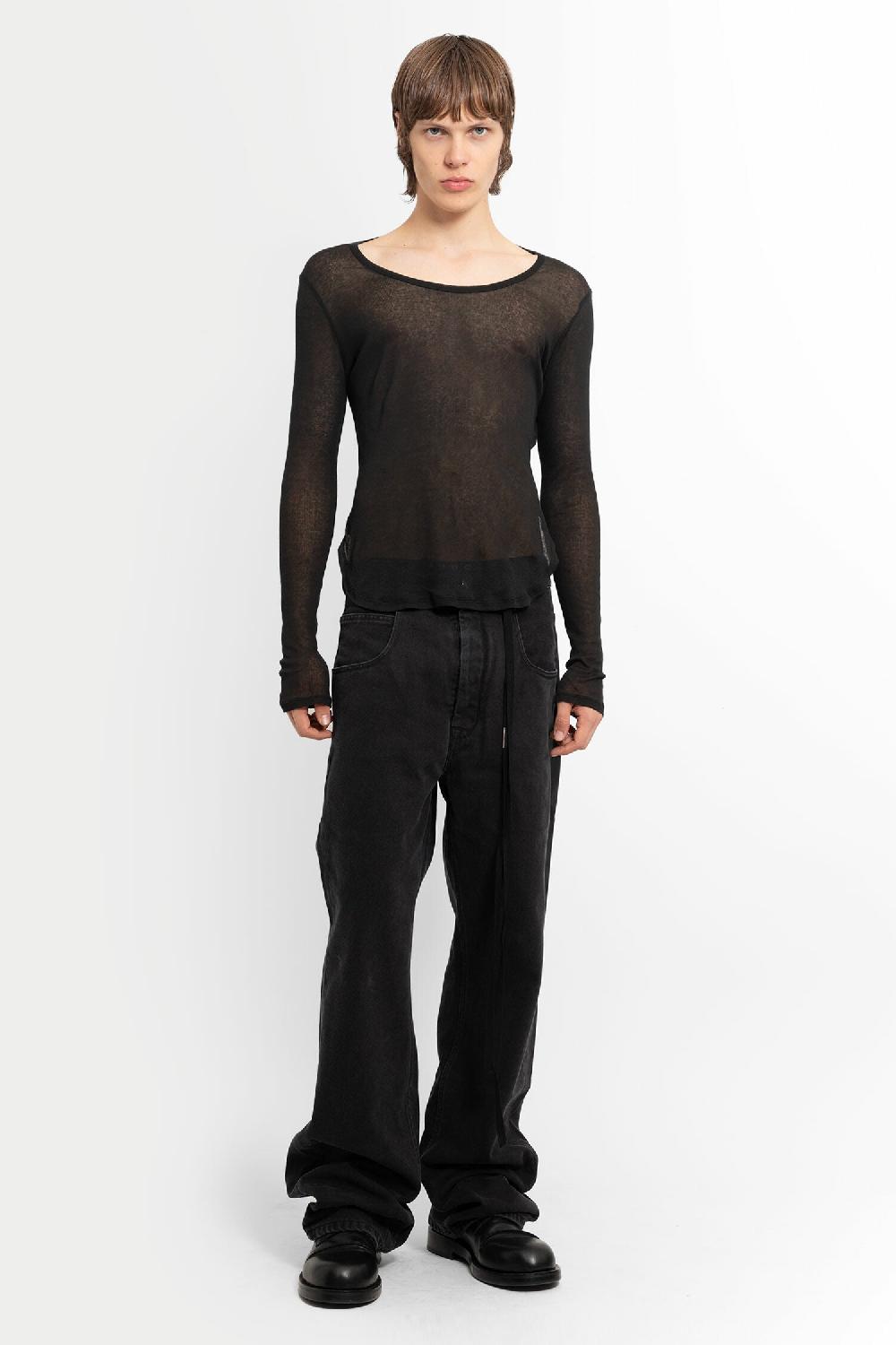 Antonioli ANN DEMEULEMEESTER MAN BLACK T-SHIRTS & TANK TOPS Vendita