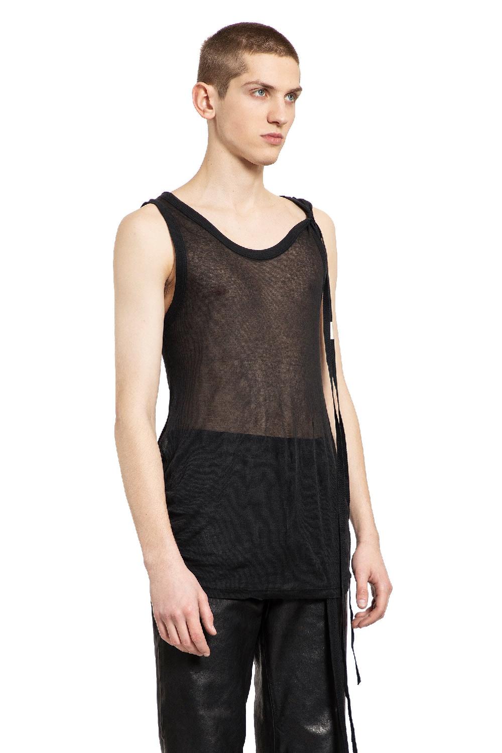 Antonioli ANN DEMEULEMEESTER MAN BLACK T-SHIRTS & TANK TOPS Promozione