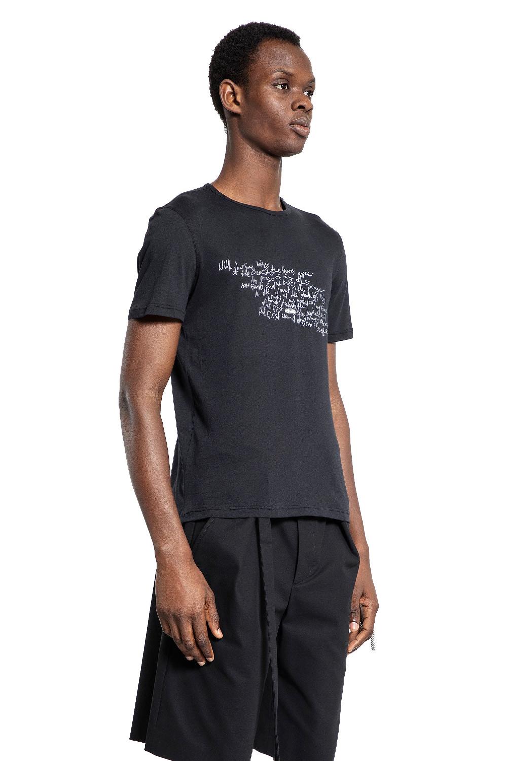 Antonioli ANN DEMEULEMEESTER MAN BLACK T-SHIRTS & TANK TOPS Soddisfazione Garantita