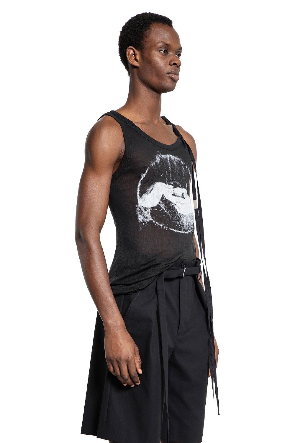 Antonioli ANN DEMEULEMEESTER MAN BLACK T-SHIRTS & TANK TOPS Qualità Garantita