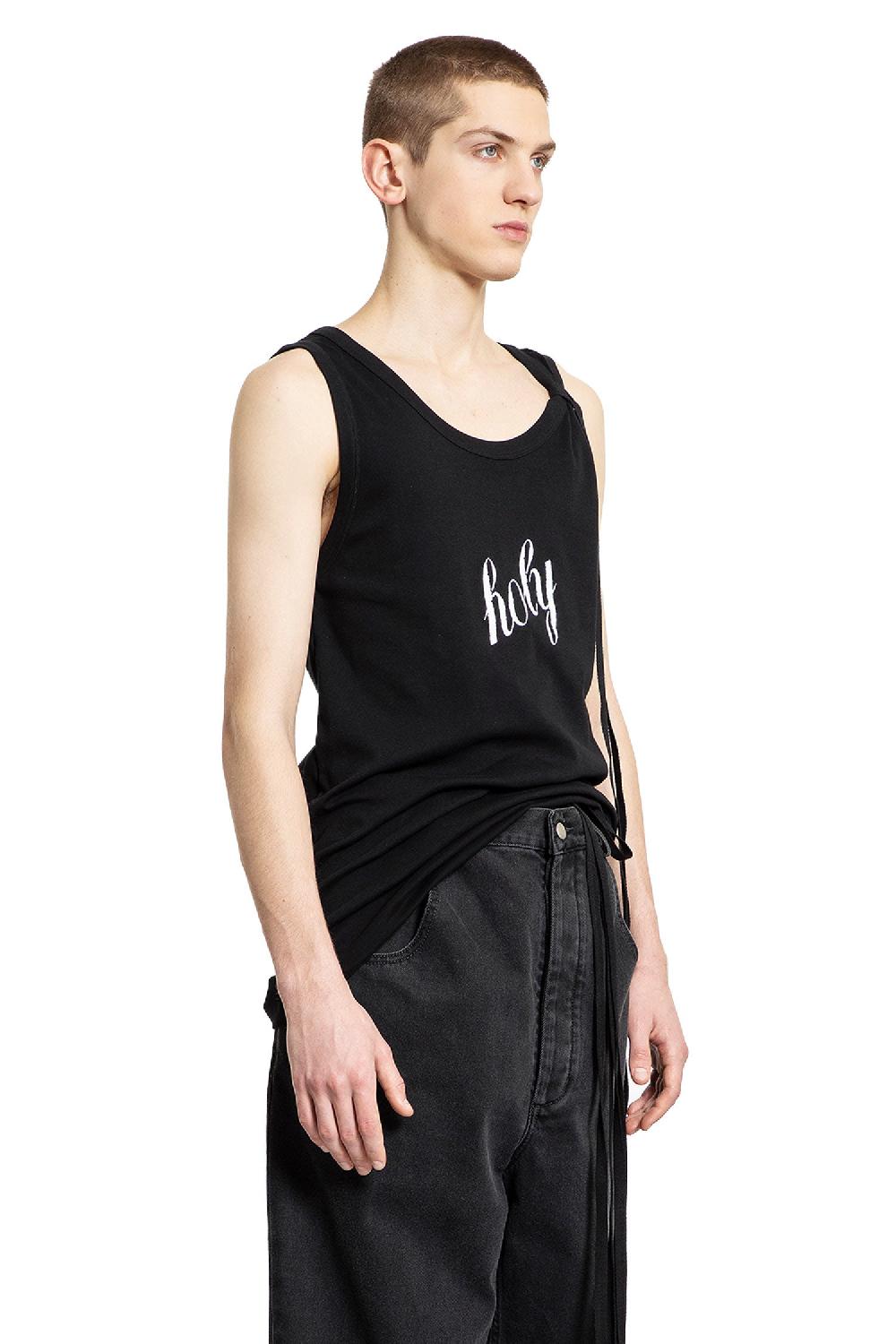 Antonioli ANN DEMEULEMEESTER MAN BLACK T-SHIRTS & TANK TOPS Consegna Veloce