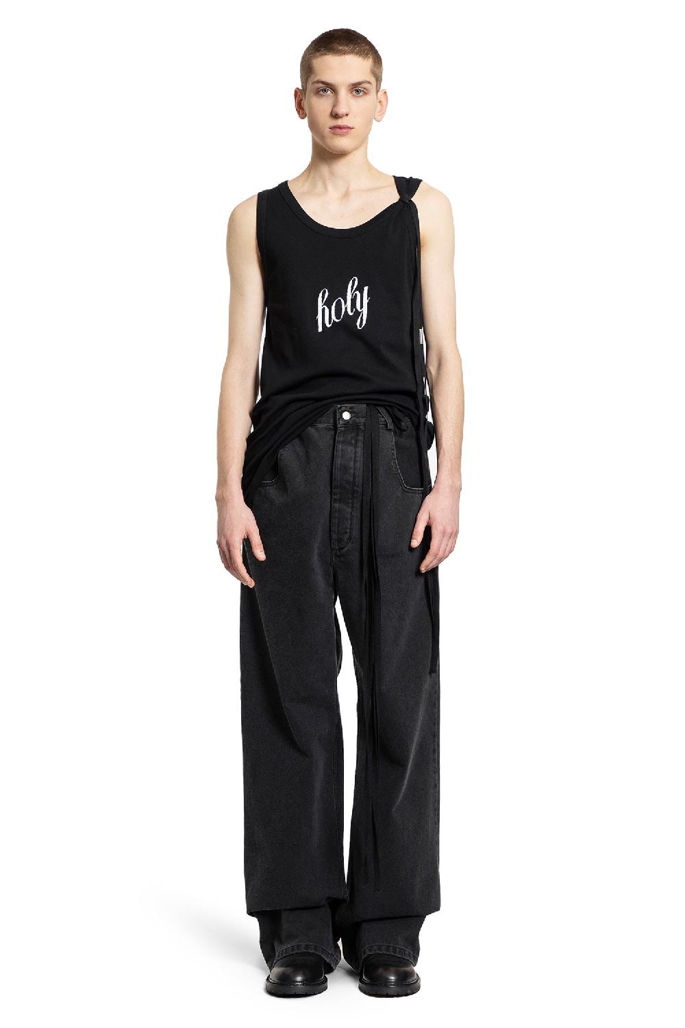 Antonioli ANN DEMEULEMEESTER MAN BLACK T-SHIRTS & TANK TOPS Consegna Veloce