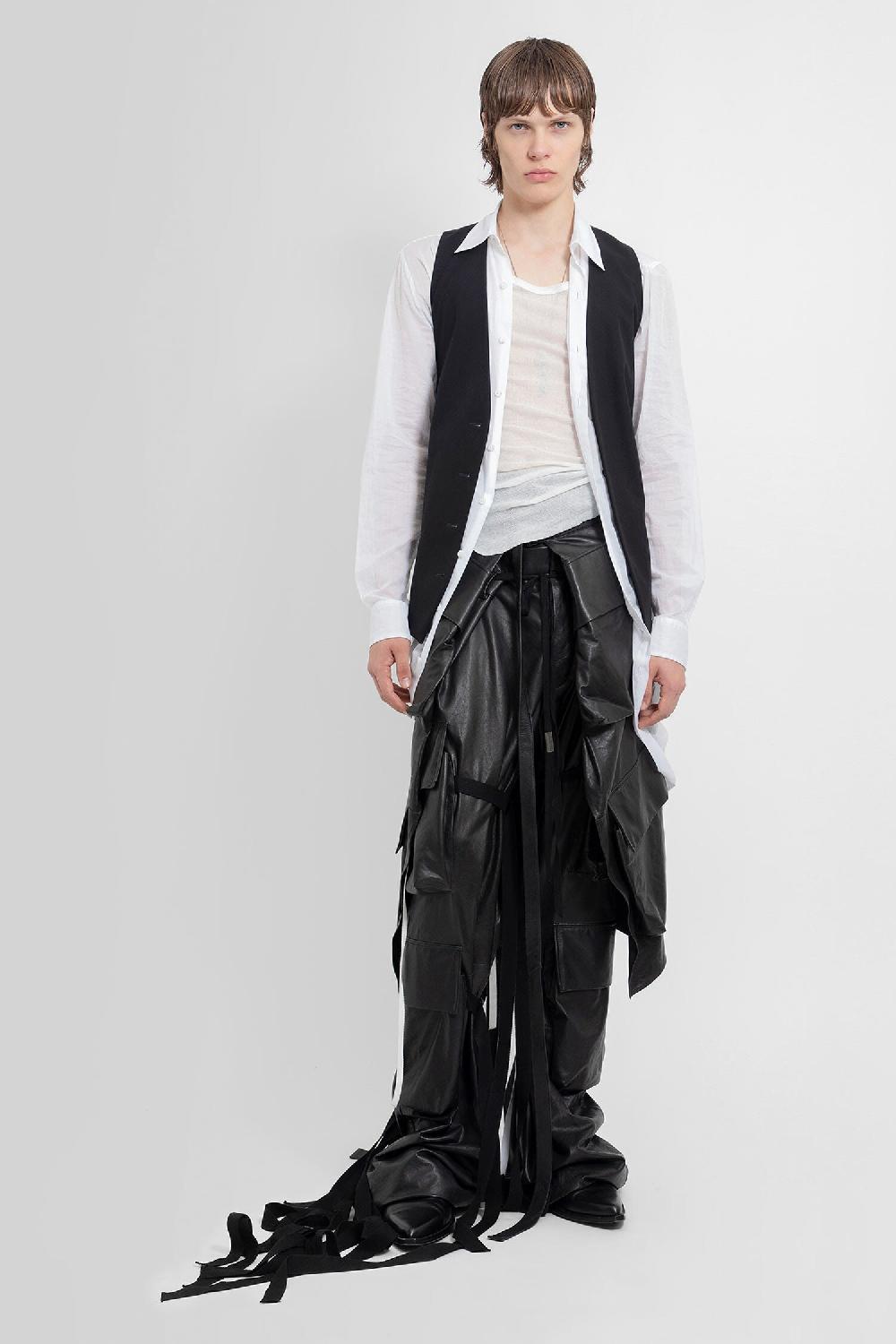 Antonioli ANN DEMEULEMEESTER MAN BLACK TROUSERS Promozione Limitata