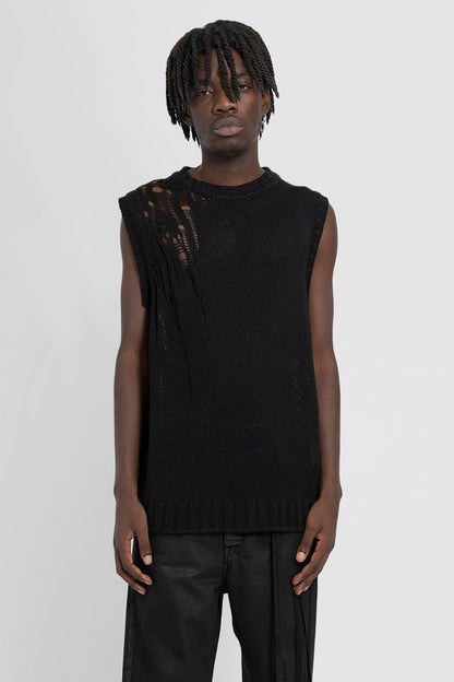 Antonioli ANN DEMEULEMEESTER MAN BLACK VESTS Novità