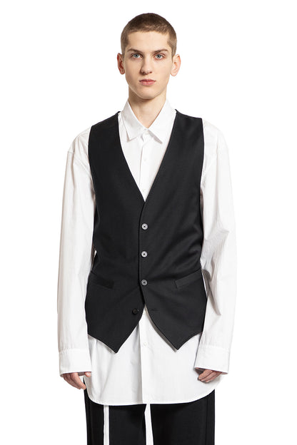 Antonioli ANN DEMEULEMEESTER MAN BLACK VESTS Sconto