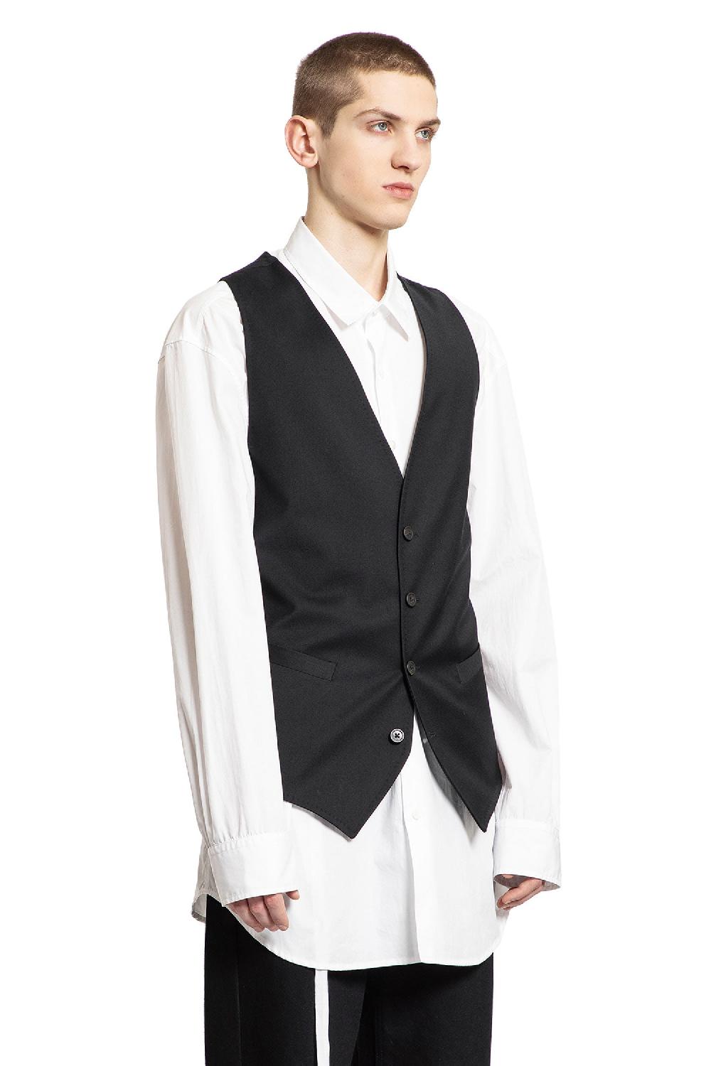 Antonioli ANN DEMEULEMEESTER MAN BLACK VESTS Sconto