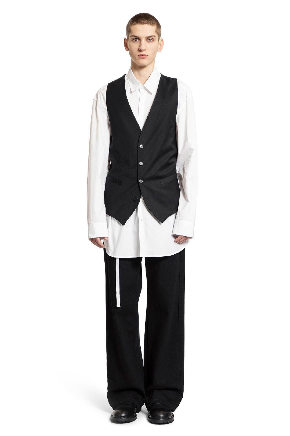 Antonioli ANN DEMEULEMEESTER MAN BLACK VESTS Sconto