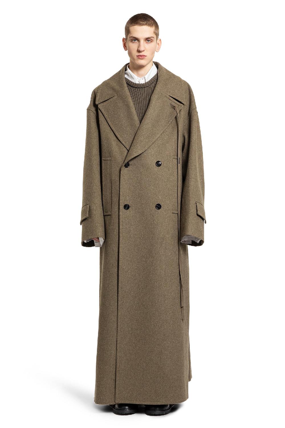Antonioli ANN DEMEULEMEESTER MAN GREEN COATS Online