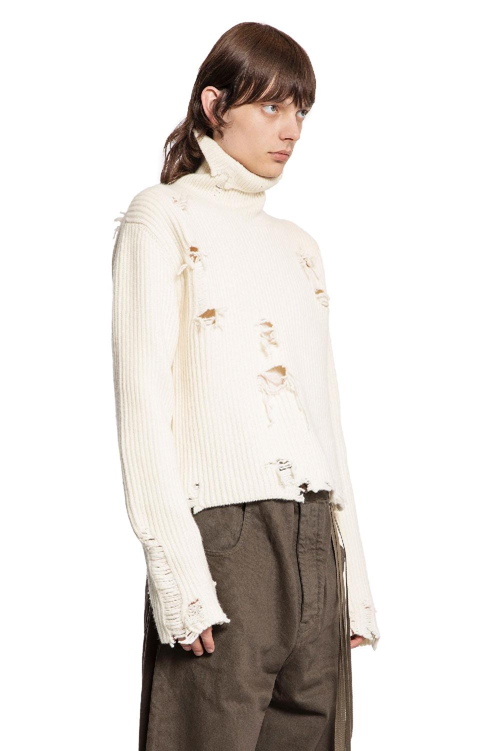 Antonioli ANN DEMEULEMEESTER MAN OFF-WHITE KNITWEAR Hotsell