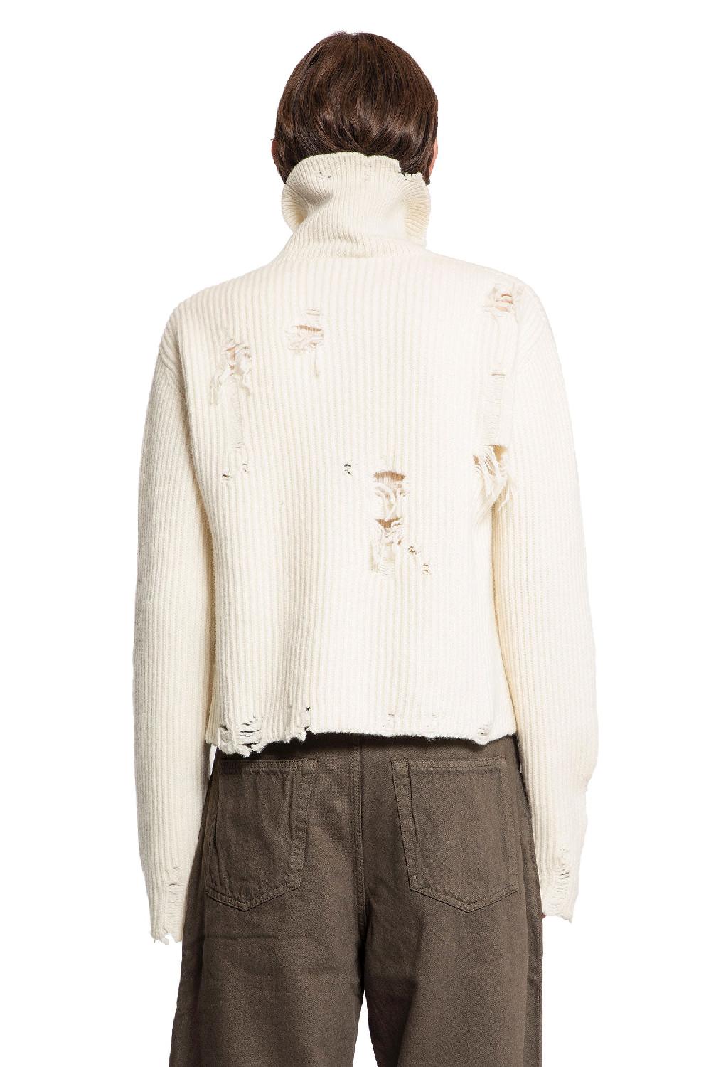 Antonioli ANN DEMEULEMEESTER MAN OFF-WHITE KNITWEAR Hotsell