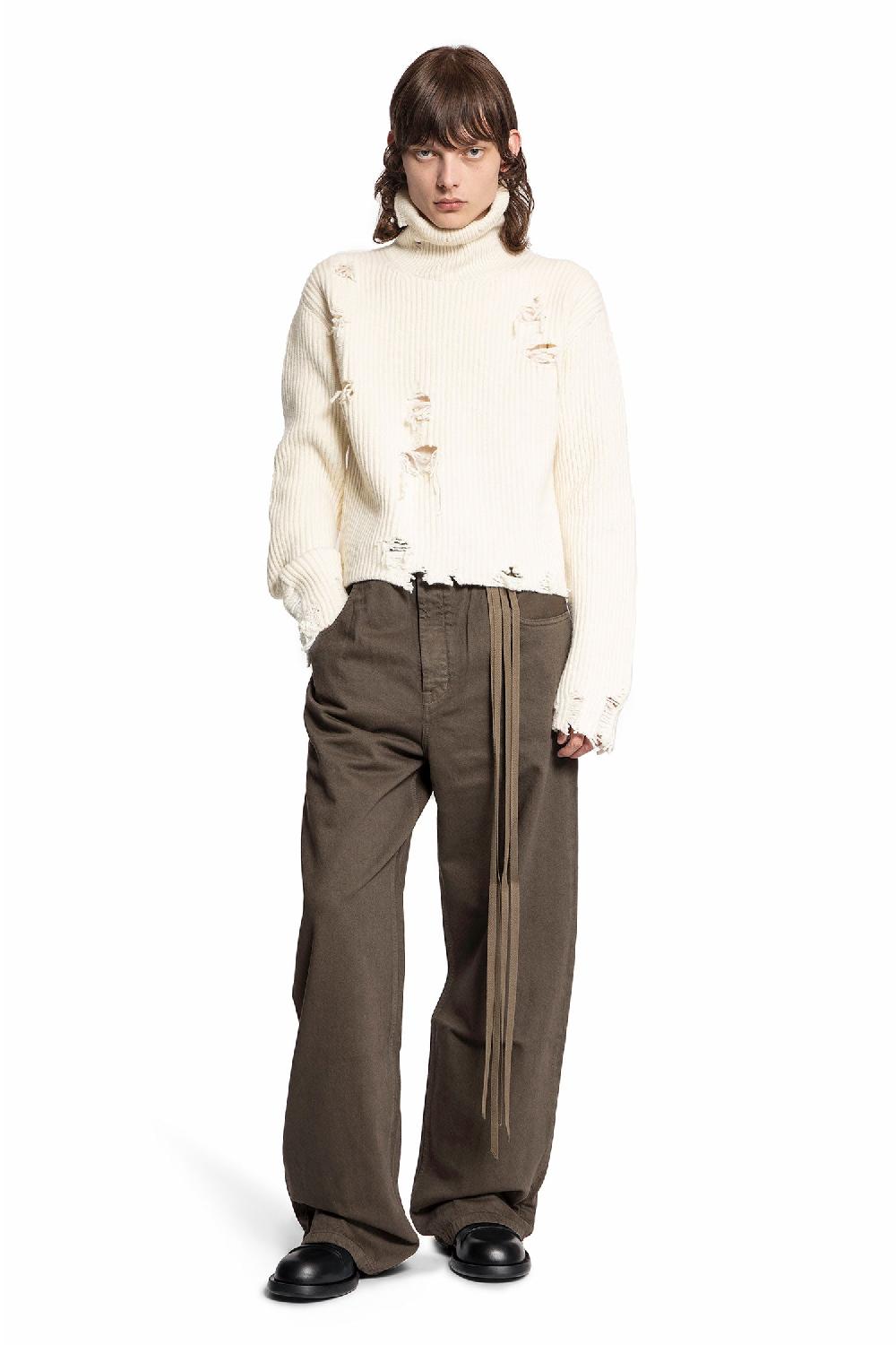 Antonioli ANN DEMEULEMEESTER MAN OFF-WHITE KNITWEAR Hotsell