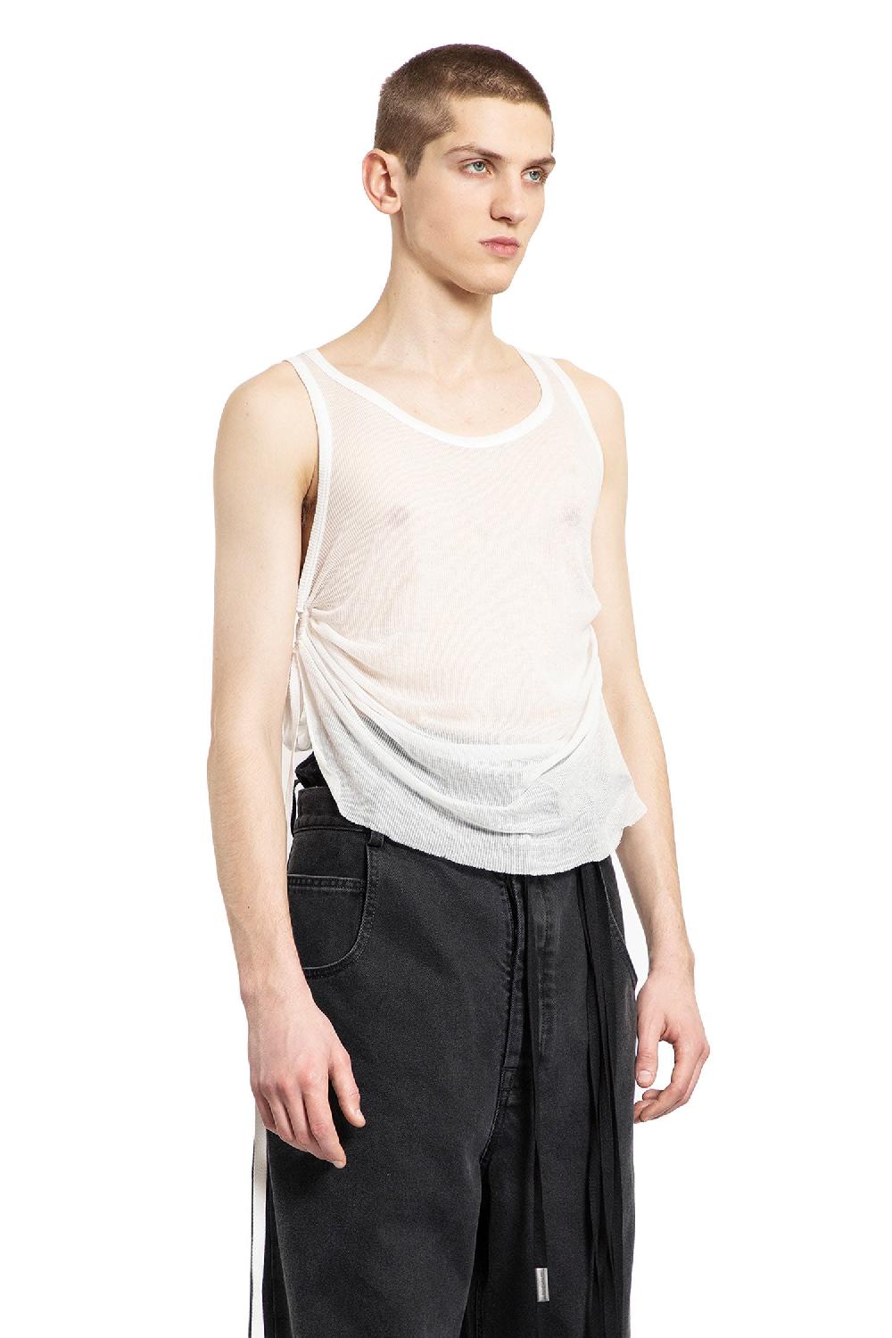 Antonioli ANN DEMEULEMEESTER MAN OFF-WHITE T-SHIRTS & TANK TOPS Vendita Calda