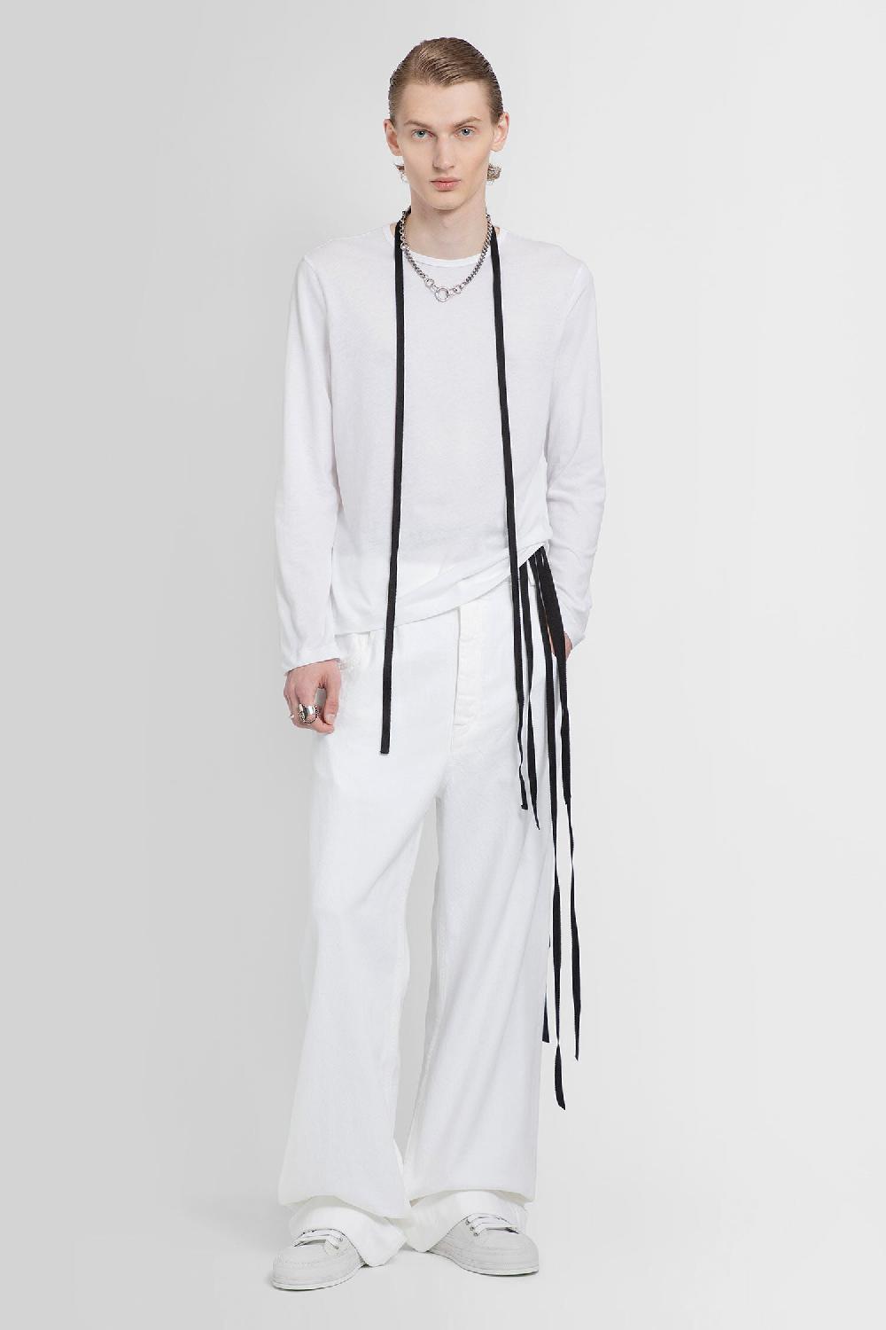 Antonioli ANN DEMEULEMEESTER MAN WHITE JEANS Saldi Di Fabbrica
