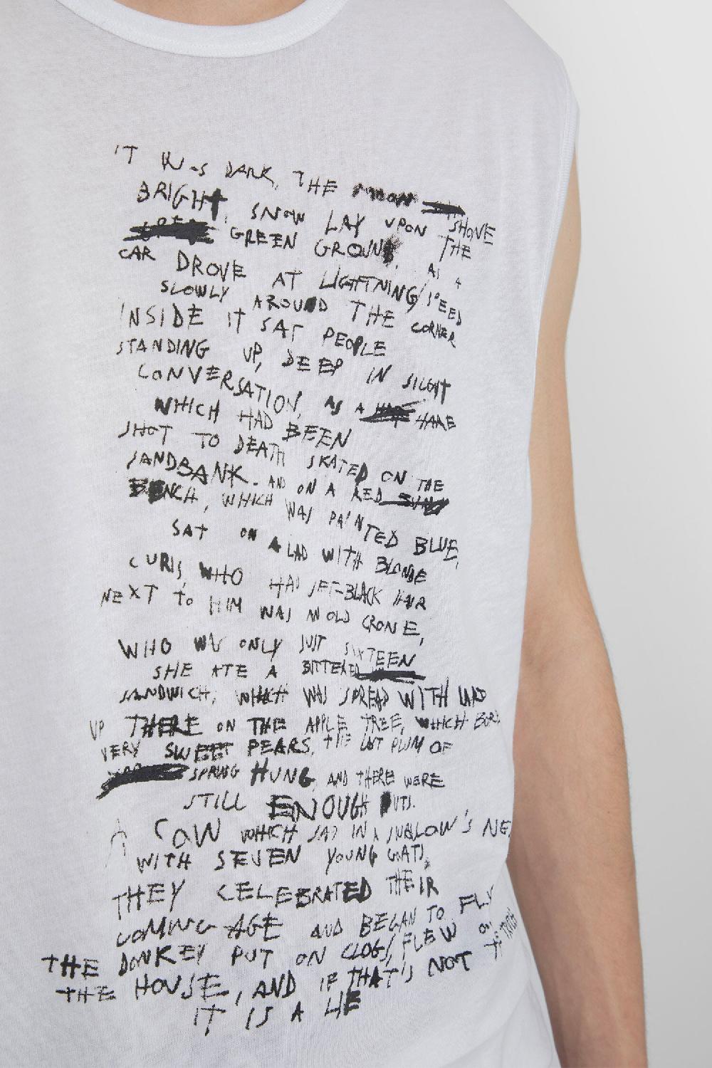 Antonioli ANN DEMEULEMEESTER MAN WHITE T-SHIRTS & TANK TOPS Moda
