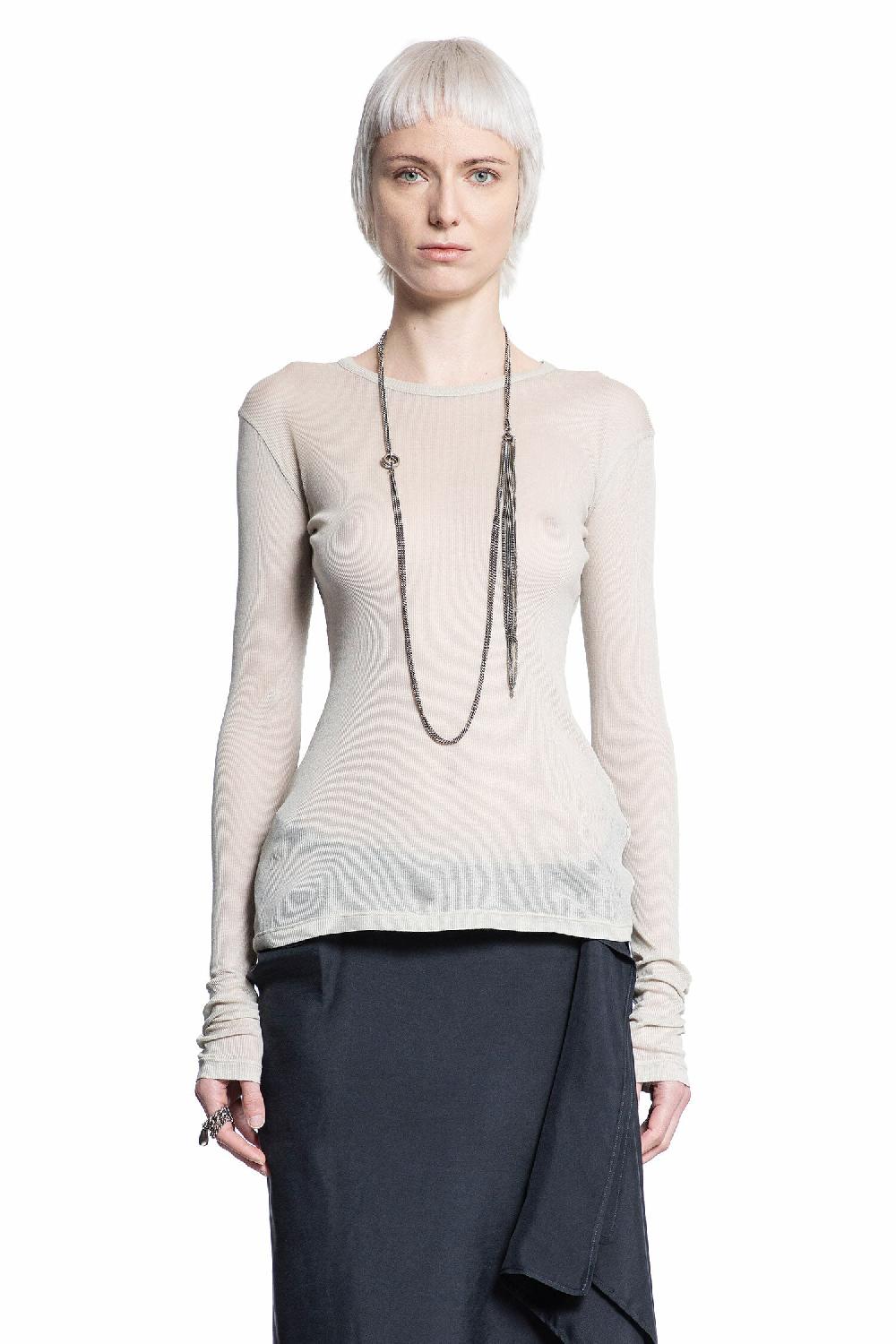 Antonioli ANN DEMEULEMEESTER WOMAN BEIGE T-SHIRTS & TANK TOPS Ritorno libero