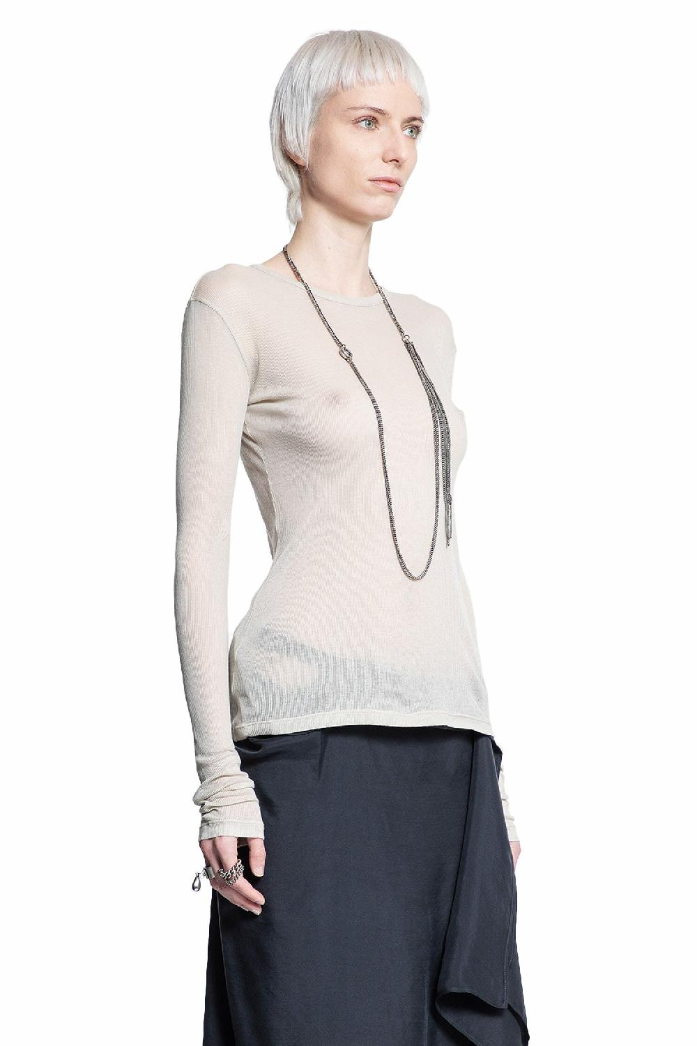 Antonioli ANN DEMEULEMEESTER WOMAN BEIGE T-SHIRTS & TANK TOPS Ritorno libero