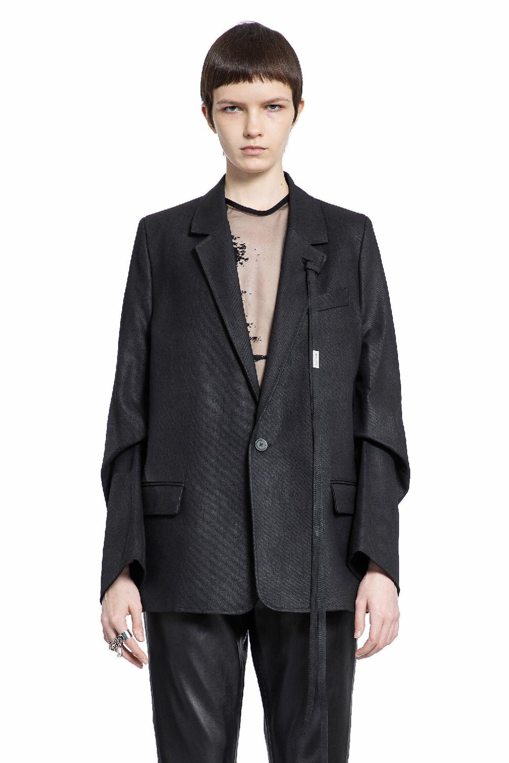 Antonioli ANN DEMEULEMEESTER WOMAN BLACK BLAZERS Latest stili