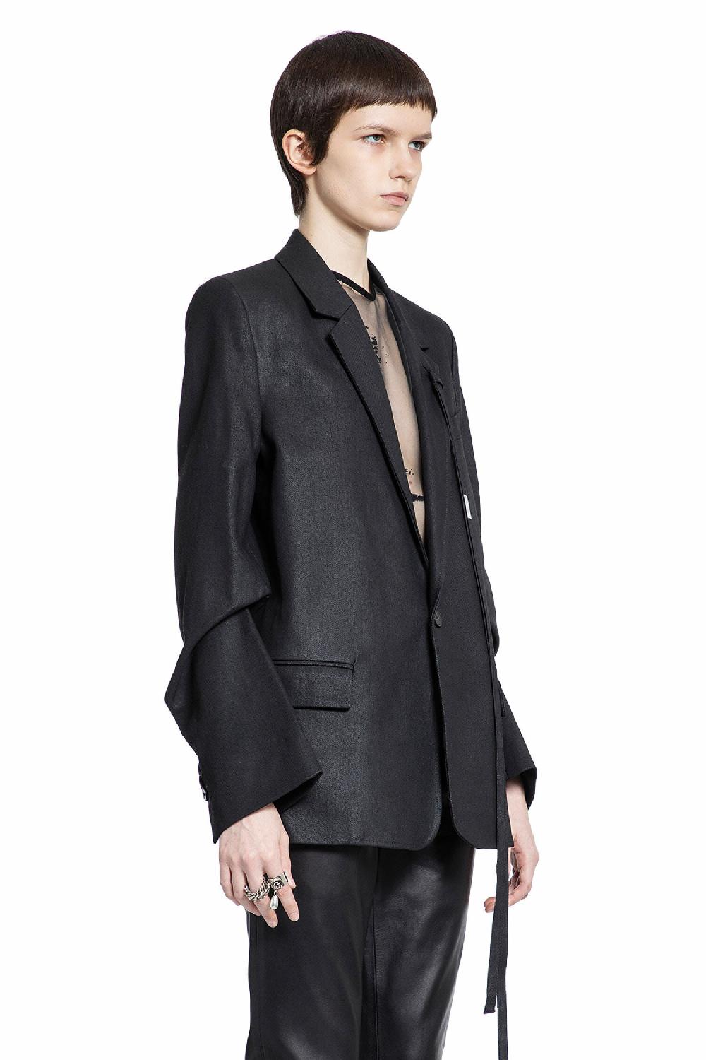 Antonioli ANN DEMEULEMEESTER WOMAN BLACK BLAZERS Latest stili