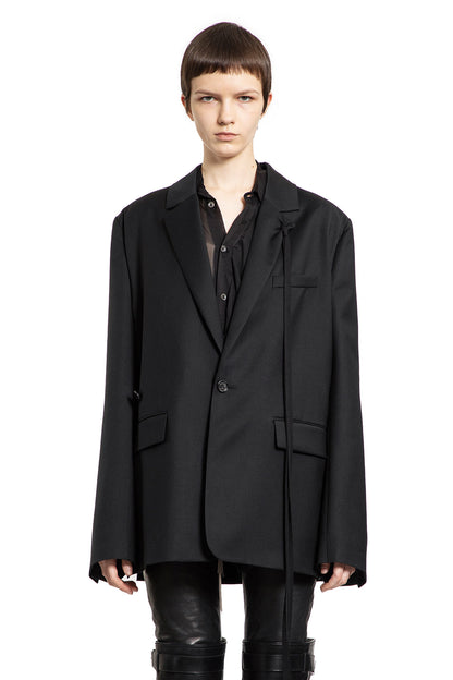 Antonioli ANN DEMEULEMEESTER WOMAN BLACK BLAZERS Ultimo giorno