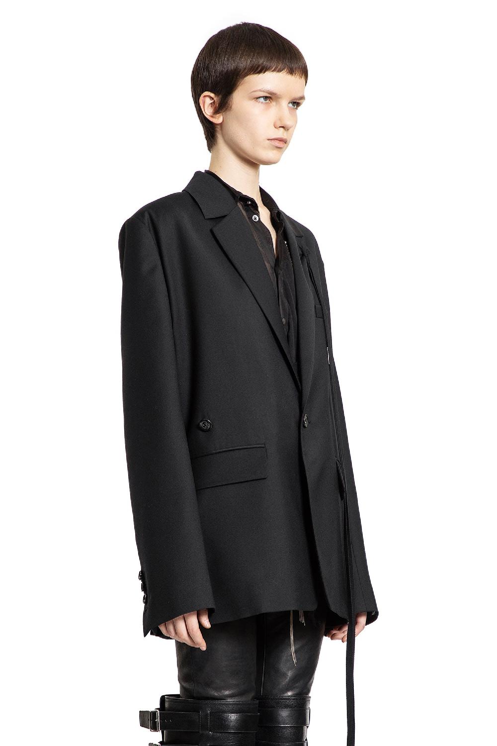 Antonioli ANN DEMEULEMEESTER WOMAN BLACK BLAZERS Ultimo giorno
