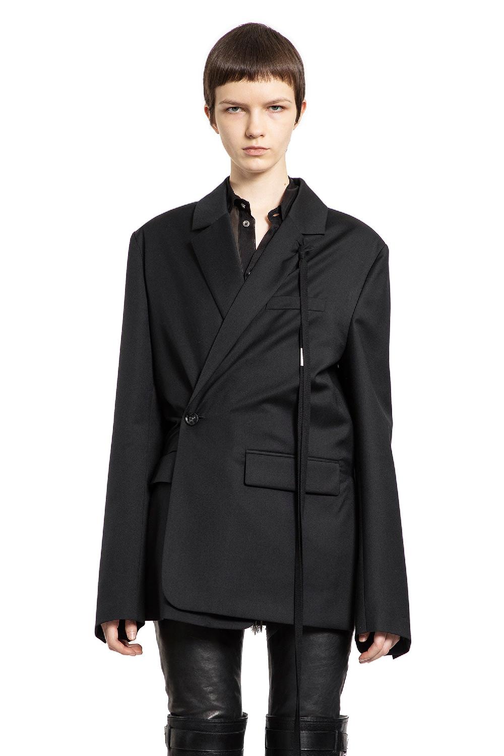 Antonioli ANN DEMEULEMEESTER WOMAN BLACK BLAZERS Ultimo giorno