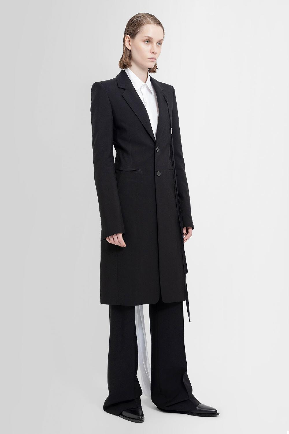 Antonioli ANN DEMEULEMEESTER WOMAN BLACK COATS Black Friday Prezzi