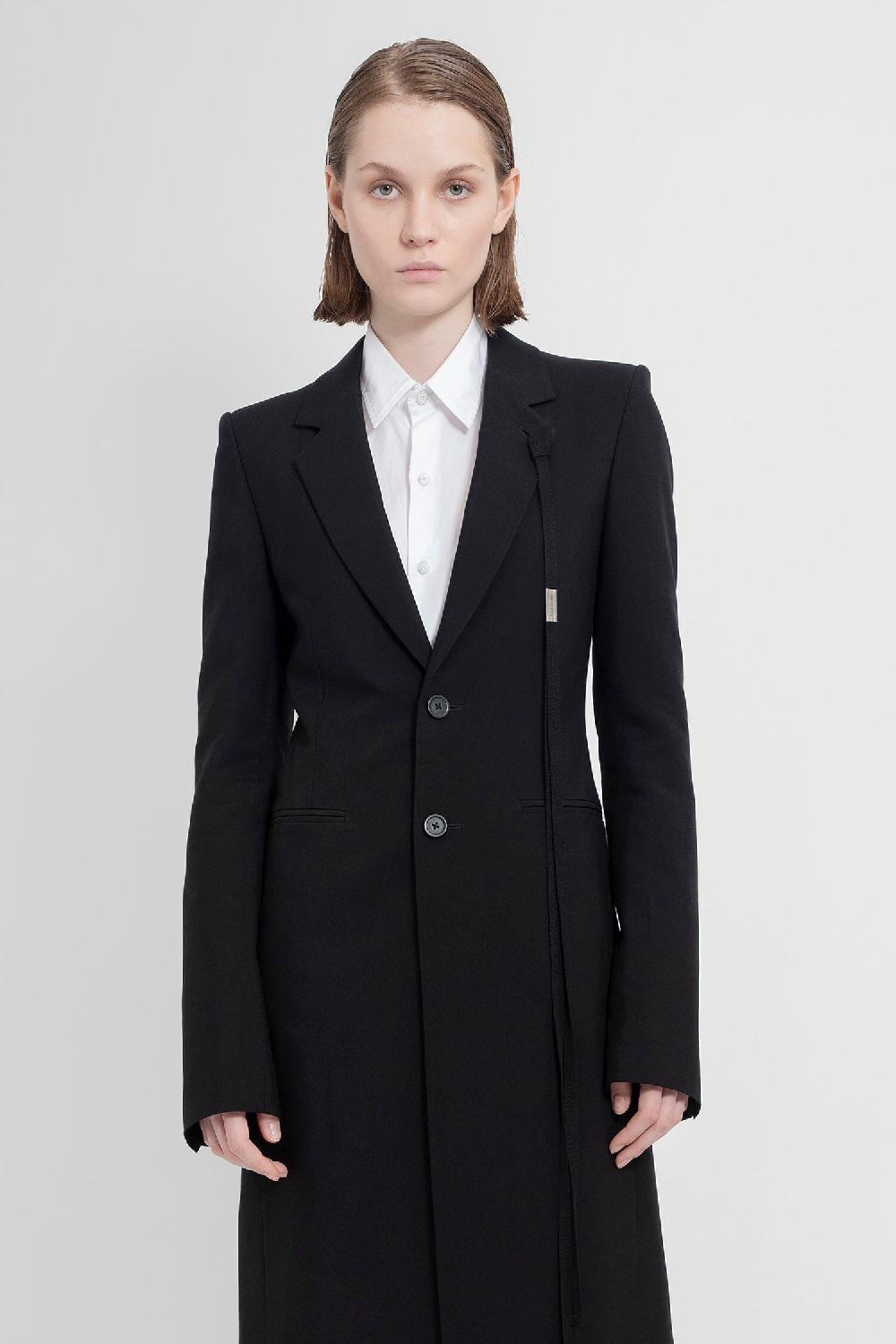Antonioli ANN DEMEULEMEESTER WOMAN BLACK COATS Black Friday Prezzi