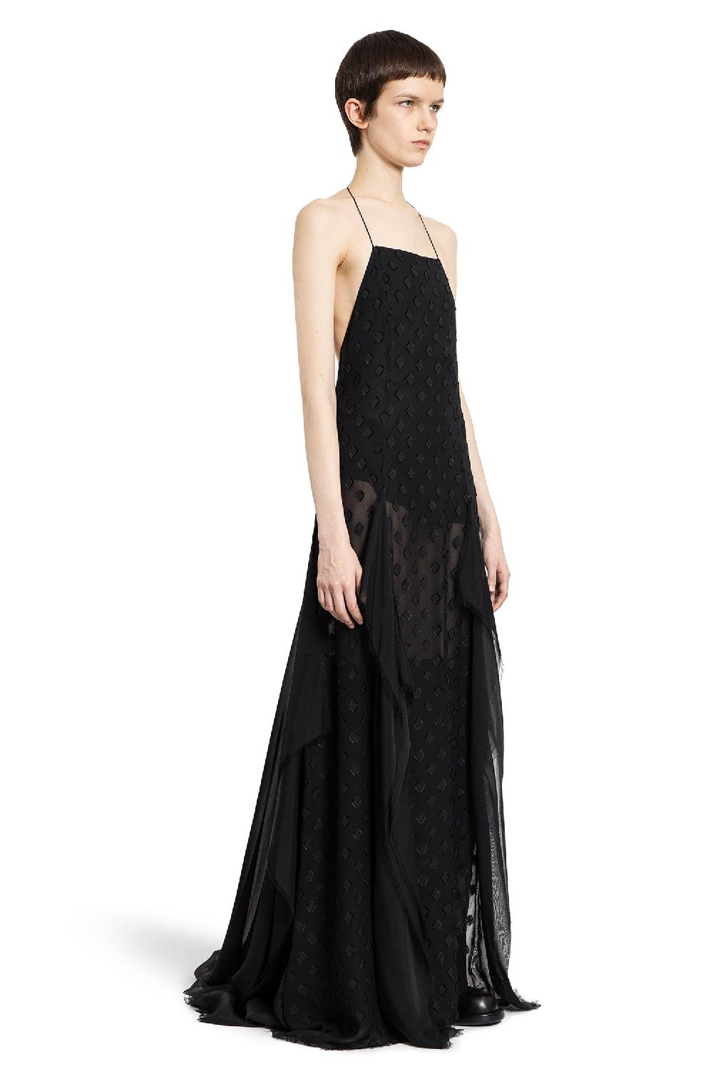 Antonioli ANN DEMEULEMEESTER WOMAN BLACK DRESSES Soddisfazione Garantita