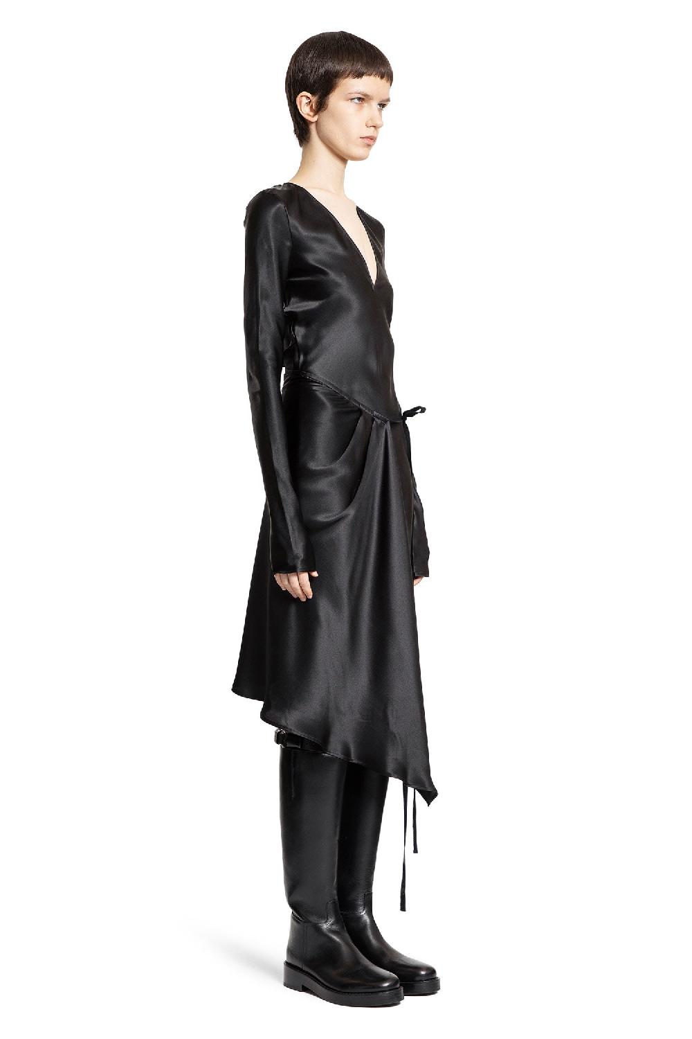 Antonioli ANN DEMEULEMEESTER WOMAN BLACK DRESSES Consegna Veloce