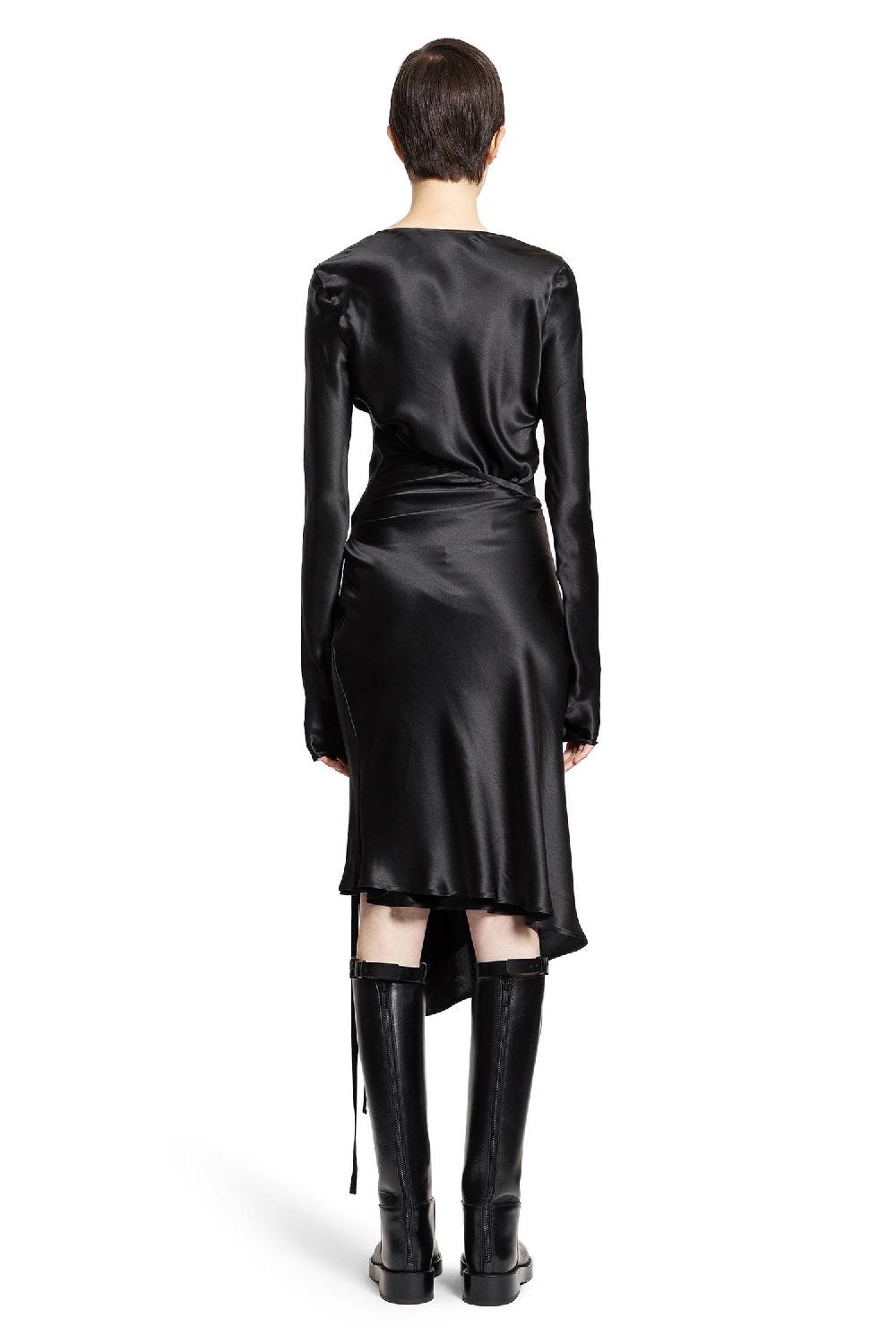 Antonioli ANN DEMEULEMEESTER WOMAN BLACK DRESSES Consegna Veloce