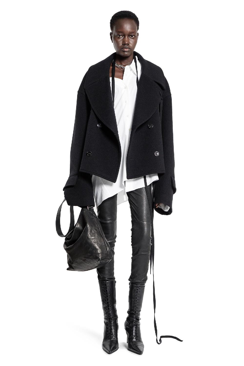 Antonioli ANN DEMEULEMEESTER WOMAN BLACK JACKETS Shopping Online