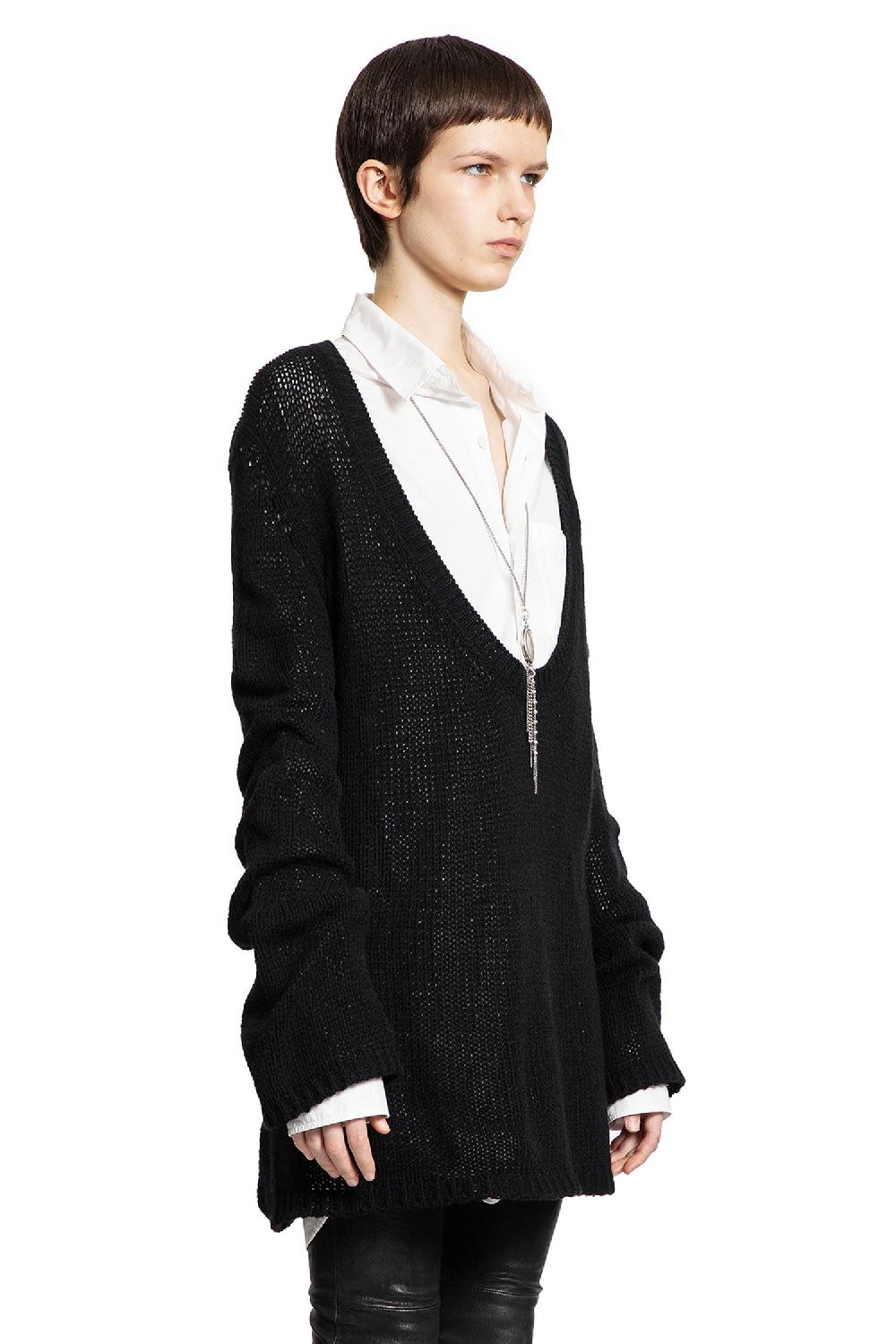 Antonioli ANN DEMEULEMEESTER WOMAN BLACK KNITWEAR Presa