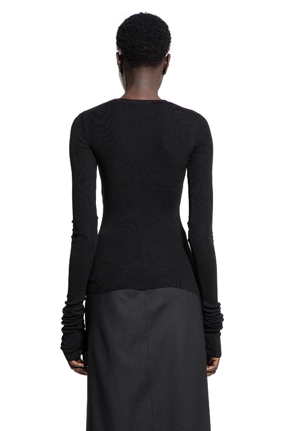 Antonioli ANN DEMEULEMEESTER WOMAN BLACK KNITWEAR Sconto