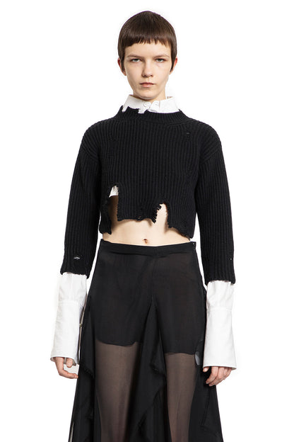 Antonioli ANN DEMEULEMEESTER WOMAN BLACK KNITWEAR Economico
