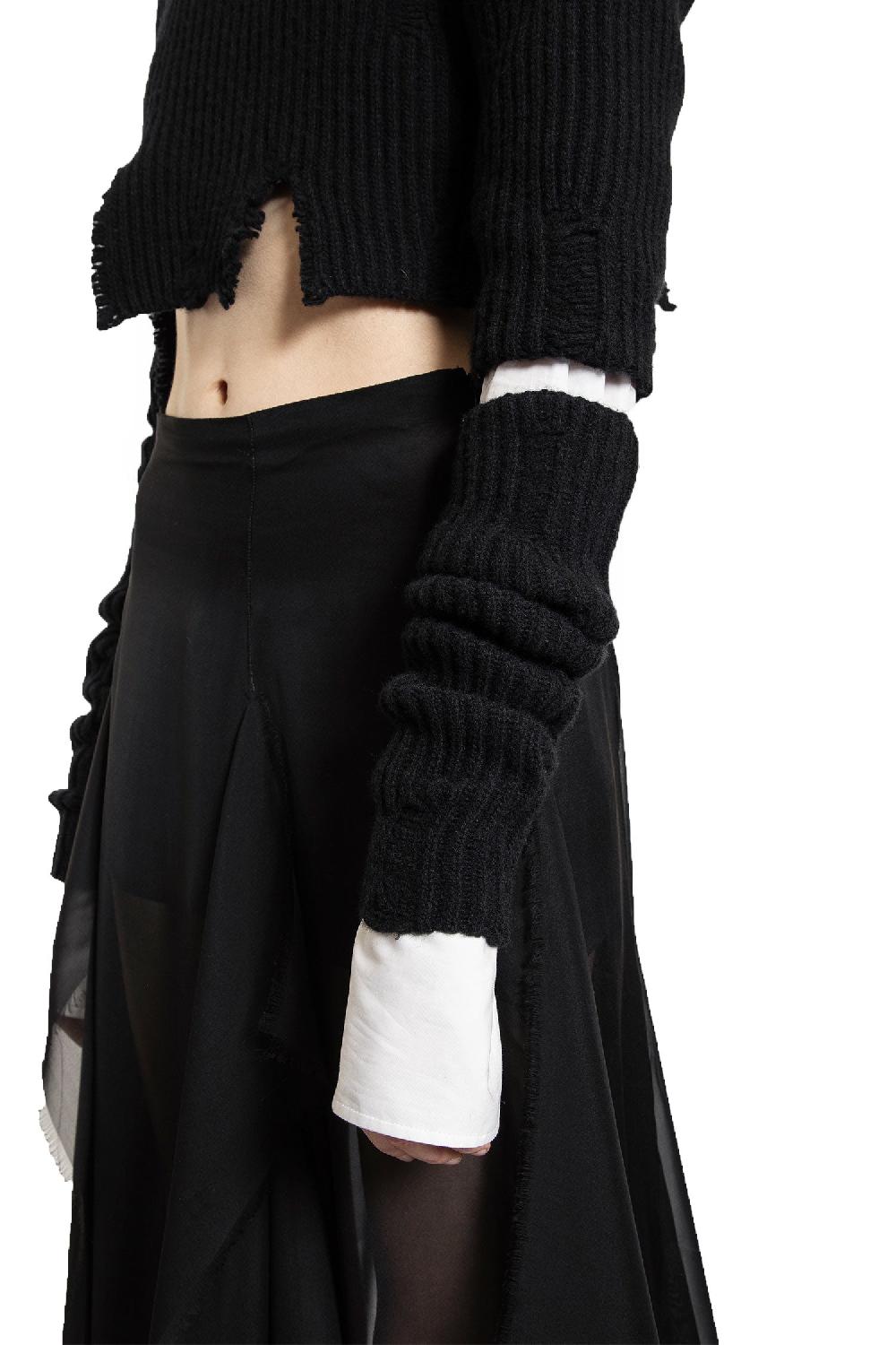Antonioli ANN DEMEULEMEESTER WOMAN BLACK KNITWEAR Economico