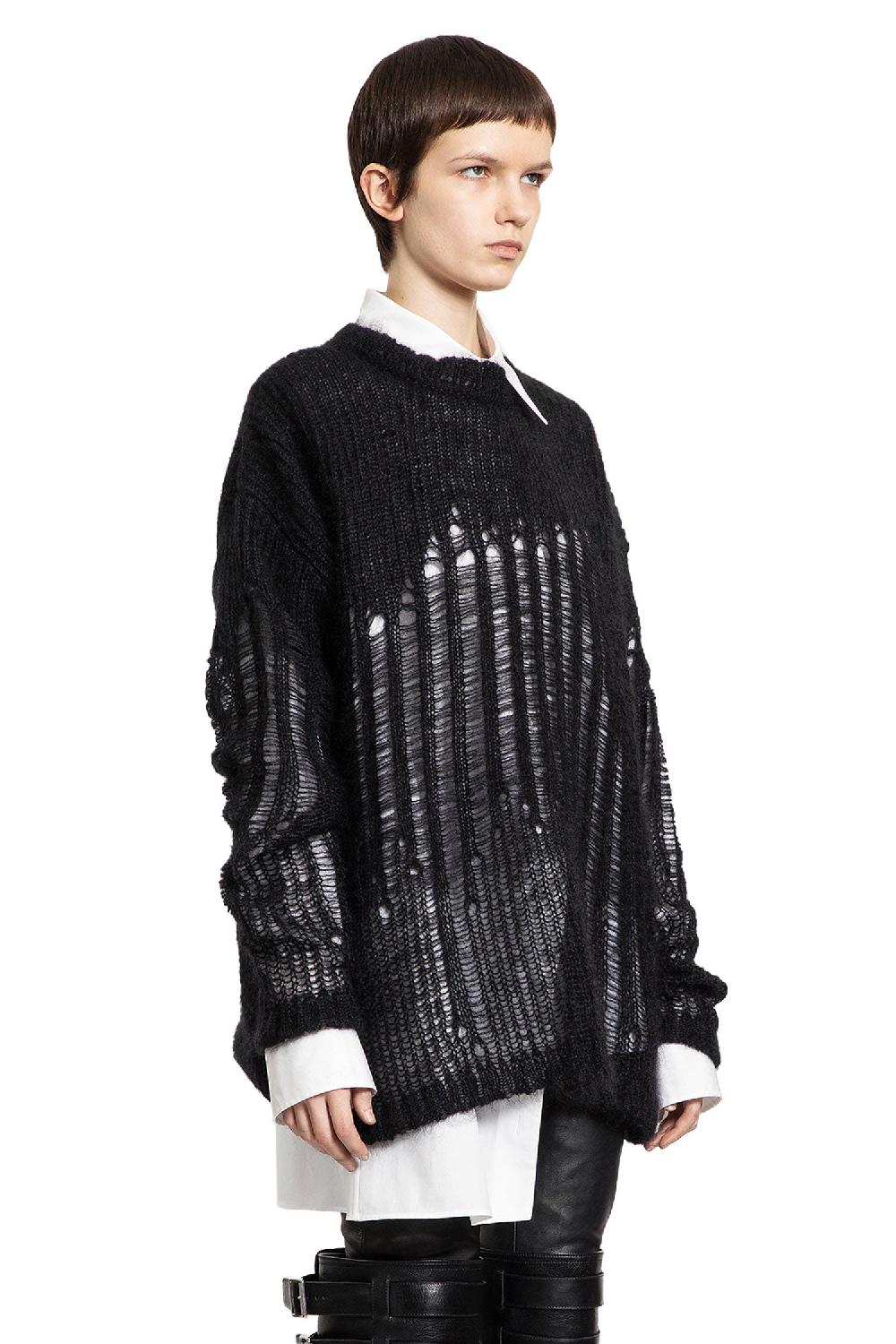 Antonioli ANN DEMEULEMEESTER WOMAN BLACK KNITWEAR Online