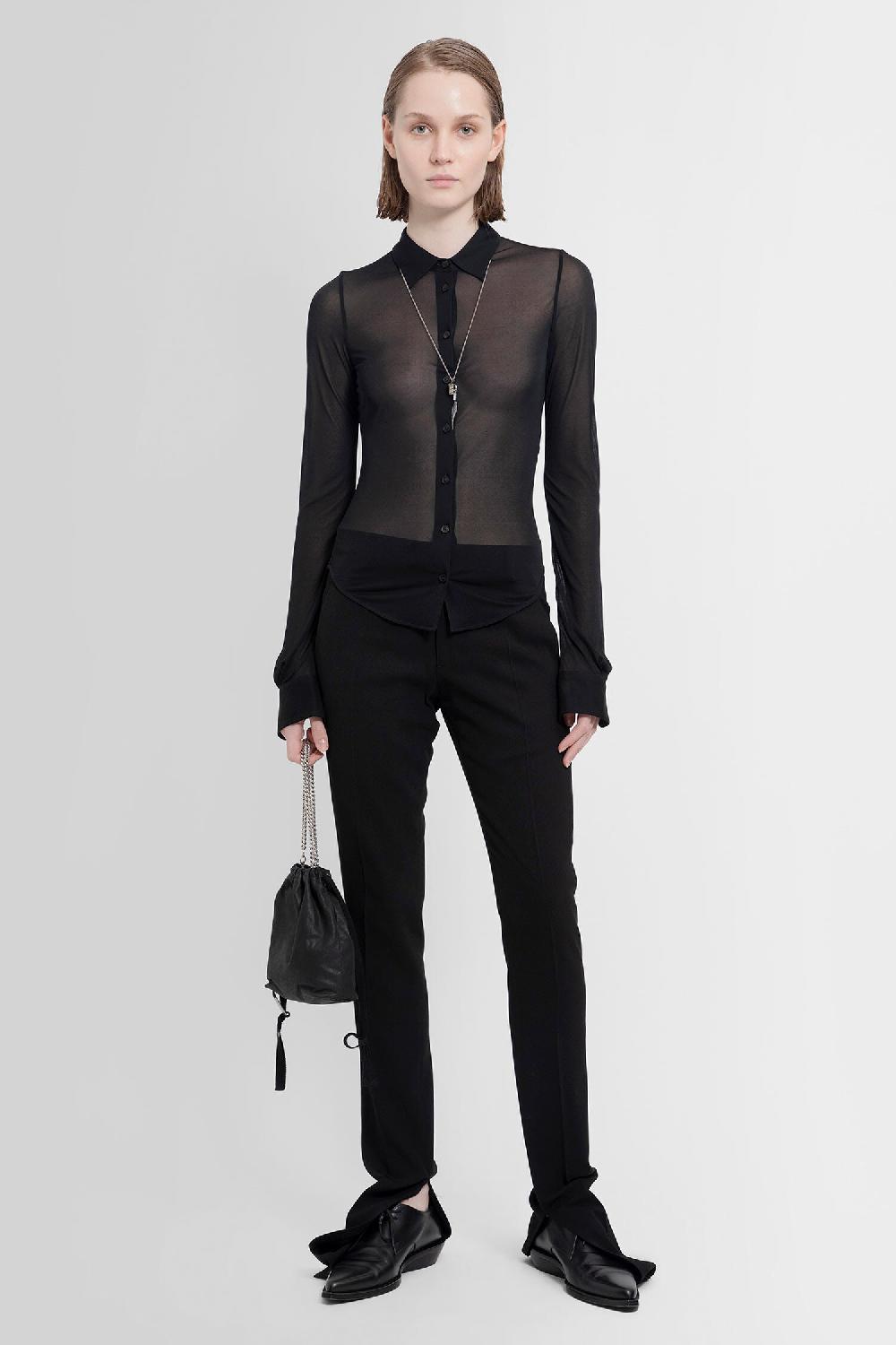 Antonioli ANN DEMEULEMEESTER WOMAN BLACK SHIRTS Saldi Di Fabbrica