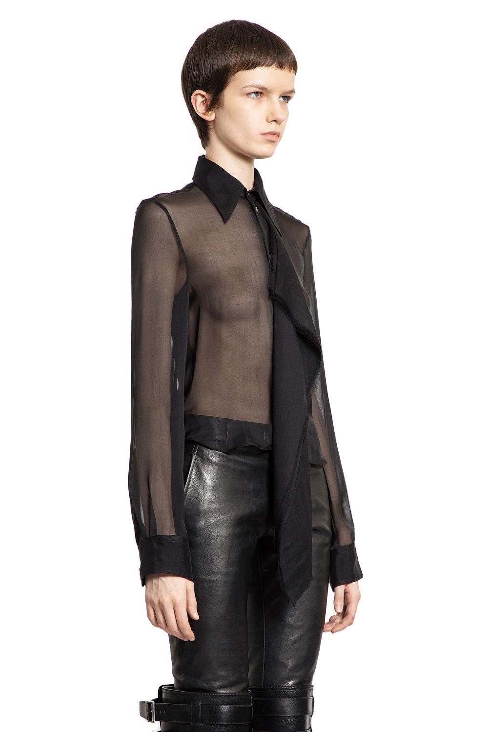 Antonioli ANN DEMEULEMEESTER WOMAN BLACK SHIRTS Vendite Flash