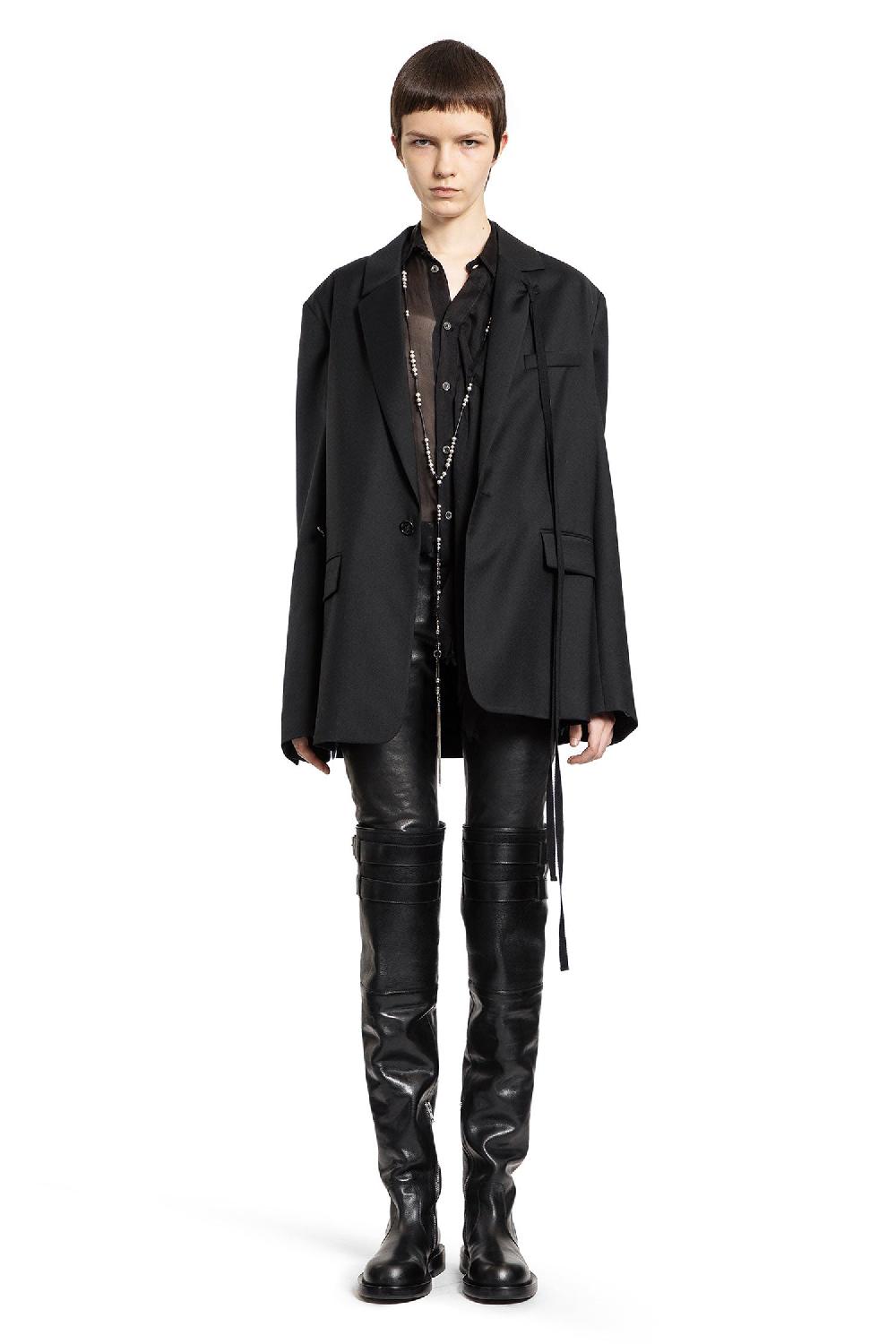 Antonioli ANN DEMEULEMEESTER WOMAN BLACK SHIRTS Vendite Flash