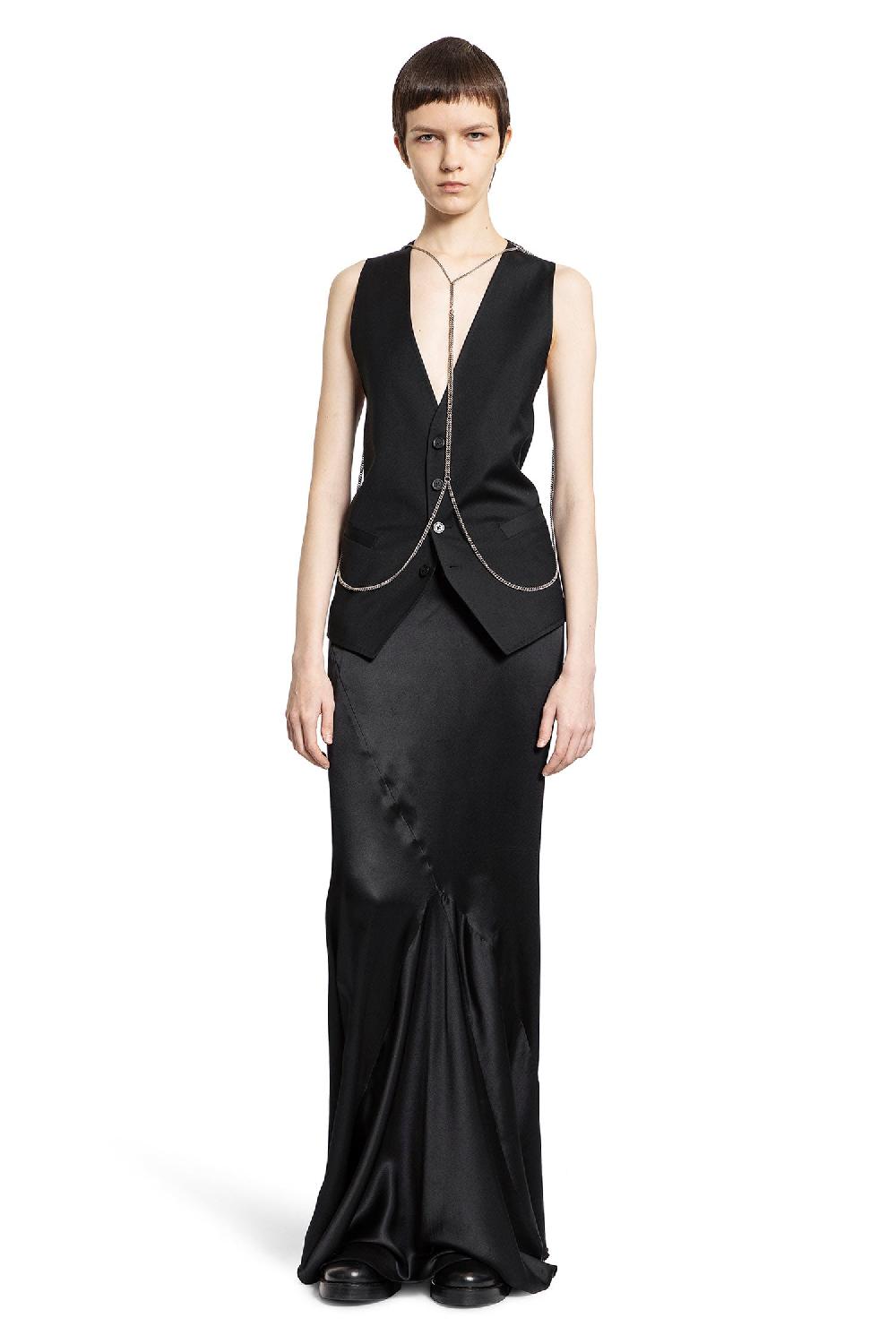 Antonioli ANN DEMEULEMEESTER WOMAN BLACK SKIRTS Comprare a buon mercato