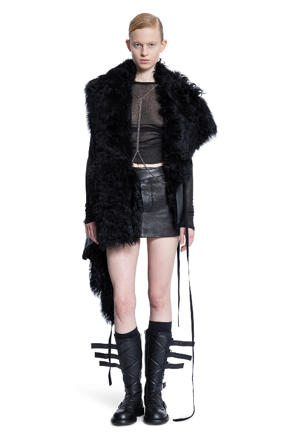 Antonioli ANN DEMEULEMEESTER WOMAN BLACK SKIRTS Grande vendita