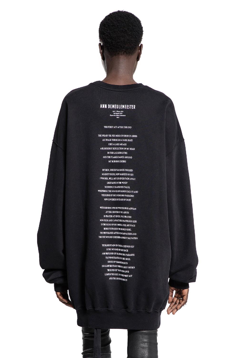 Antonioli ANN DEMEULEMEESTER WOMAN BLACK SWEATSHIRTS Shopping online