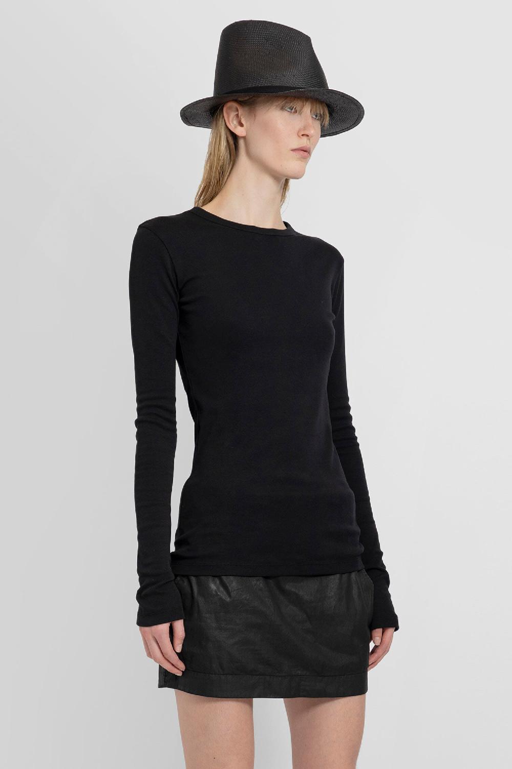 Antonioli ANN DEMEULEMEESTER WOMAN BLACK T-SHIRTS & TANK TOPS Vendite stagionali