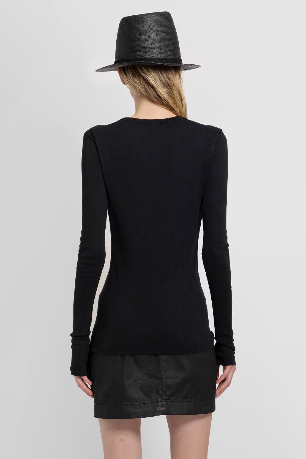 Antonioli ANN DEMEULEMEESTER WOMAN BLACK T-SHIRTS & TANK TOPS Vendite stagionali